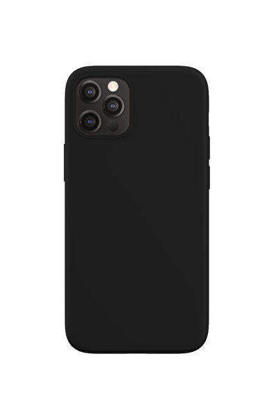 NEXT ONE Silicon Case MagSafe protective case for iPhone 12 and iPhone 12 Pro, Black