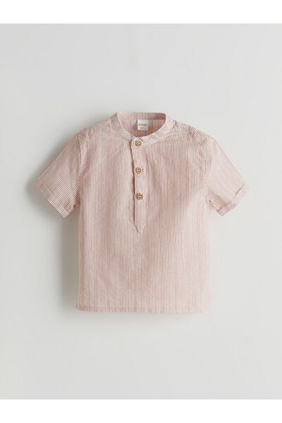 LC Waikiki Lcw Baby Striped Baby Boy Shirt and Shorts 2-Pack