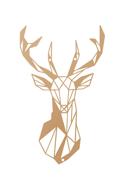 buz Μεταλλική διακόσμηση τοίχου, 50 x 30 εκ., μινιμαλιστικό σχέδιο ελαφιού, χ...