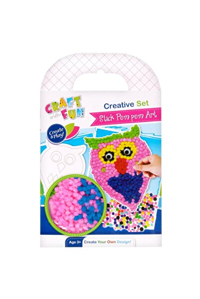 Belgin's Art & Craft Artă și meșteșuguri - Set cu pompoane colorate, bufniță