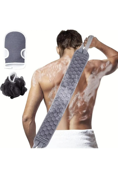 SHMOOOL مجموعة استحمام مقشرة مكونة من 3 قطع