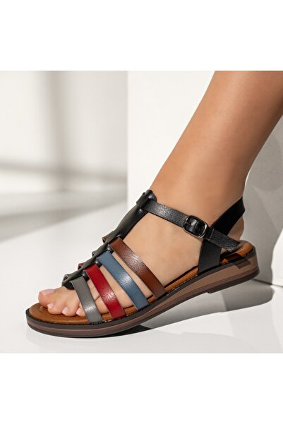 BMoD Sandale plate negre pentru femei MOD13679