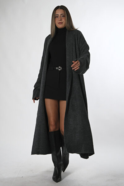 ABBRA Γυναικεία ζακέτα με ανοιχτό μπροστινό μέρος και γιακά σάλι