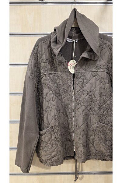 Park Moda Ватирана яке с шал мотив и релефен дизайн