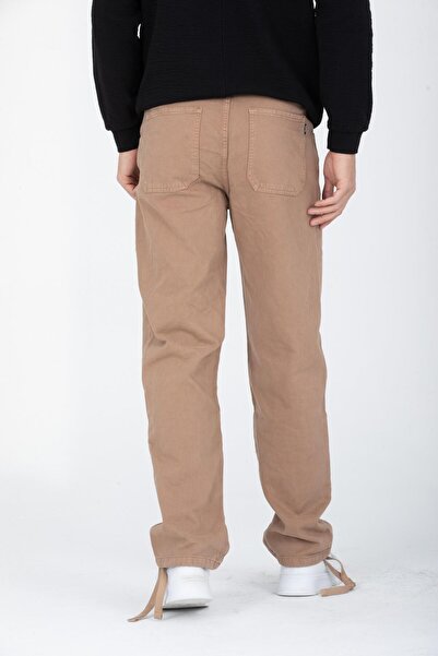 Store Basic 100% Cotton Loose Fit Baggy Pants with Drawstring Cuffs | Comfortable Fit