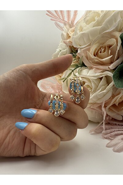 PONÇİK ACCESSORİES XUPING 3’lü Görünüm Işıktılı Charm Model Çelik Küpe