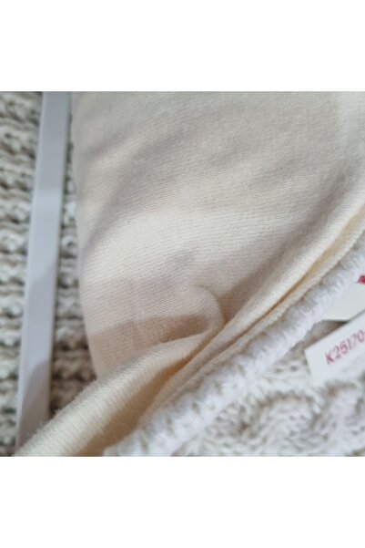 Uğur bebe Ki̇tti̇ 4-8 Years Old 3-Piece Ecru Girl's Fleece Hat Soft Scarf Gloves Set Ready for Winter