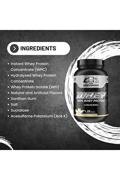 Core Champs بروتين مصل اللبن 25 جرامًا من البروتين للقوة والعضلات الهزيلة 2 ر...