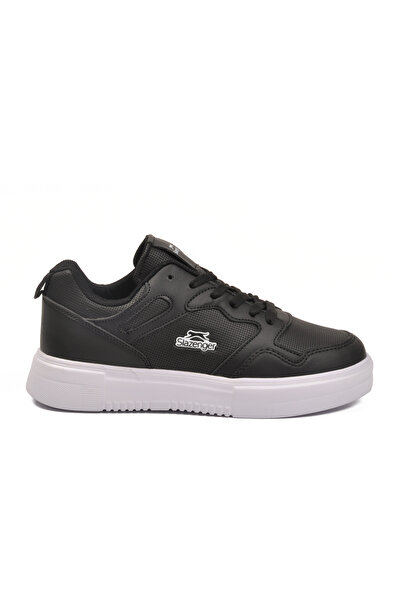 Slazenger Black and White Lace-Up Leather Lightweight Flexible Unisex Sports Shoes Energy g