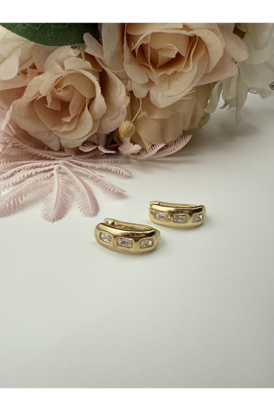 PONÇİK ACCESSORİES أقراط فولاذية كلاسيكية من XUPING بتصميم عتيق مع تفاصيل حجرية