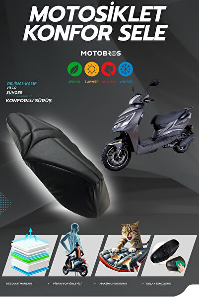 Motobros ARORA VERANO Husă de șa confortabilă din spumă viscoelastică Husă de șa