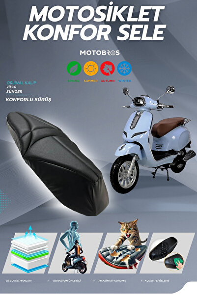 Motobros REVOLT RS4 Husă de șa confortabilă din spumă viscoelastică Husă de șa