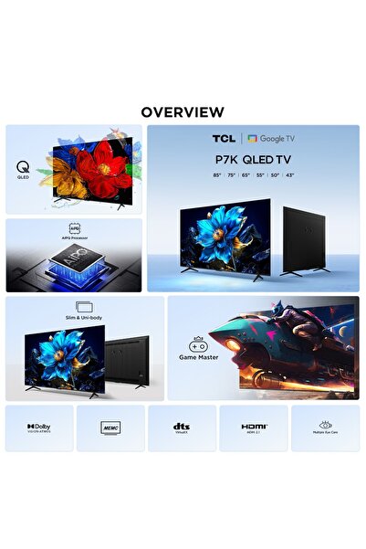 TCL 55 Inch 4K QLED Google TV 2025 | Slim & Uni-body | Dolby Vision & Atmos | HDR10+