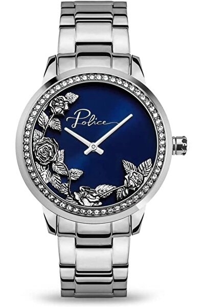 Police Camii Analogue Quartz Movement Navy Dial with Silver Bracelet Watch for Women