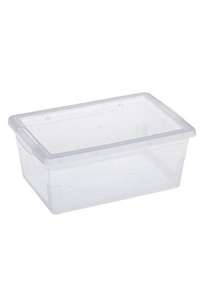 SHOPIENS Cutie de depozitare din plastic cu capac, transparentă, 4L, 27x18.5x...