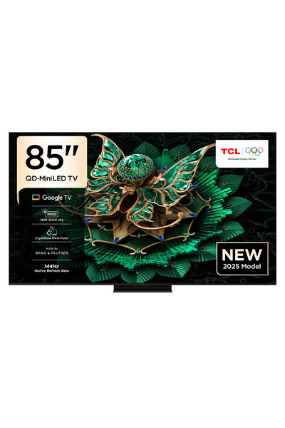 TCL 85 Inch C7K Premium QD-MiniLED TV | 144Hz | Bang & Olufsen Audio | Ultra Slim Design | 2025