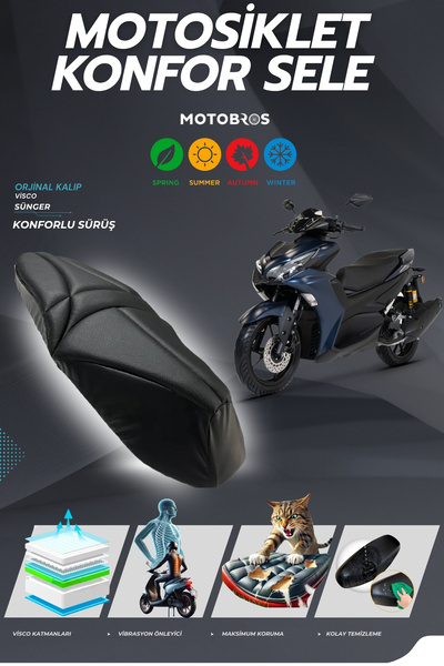 Motobros KUBA AROME Husă de șa confortabilă din spumă viscoelastică Husă de șa