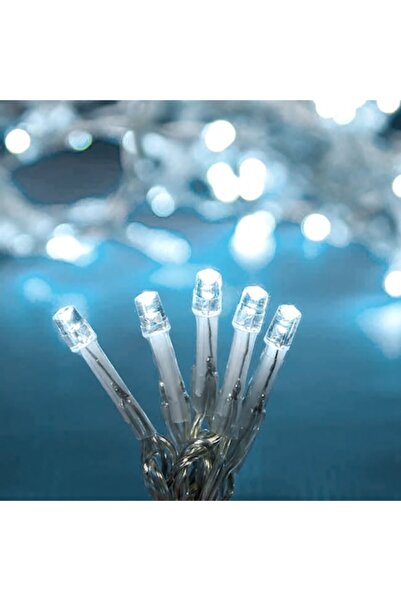 SHOPIENS Serpentine String Lights, 60 LED Bulbs, 5.90 m, Cool White, Battery Powered, Transparent Cable - MYO