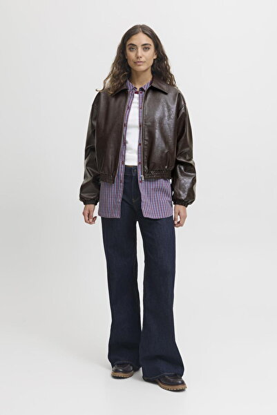 Jack & Jones Women's Faux Leather Shiny Jacket - Jody