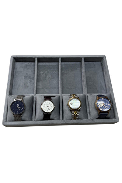 Moda fiesta Wooden Baby Face Fabric 8-Compartment Watch and Glasses Box – 34X24 cm