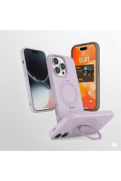 Kipgsm İphone 13 Pro Max Uyumlu Kılıf Magsafe Şarj Destekli Açılır Standlı Çi...
