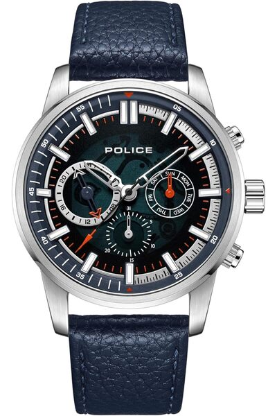 Police Greenlane/Huntley Men's Multifunction Wrist Watch (Greenlane Blue)