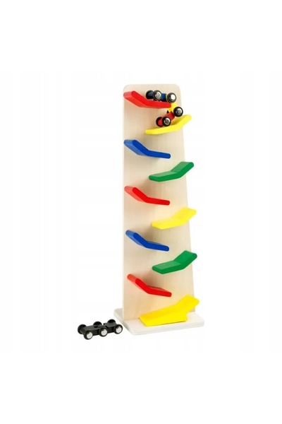 Other Drewniana zjeżdżalnia do samochodów MONTESSORI ZABAWKA