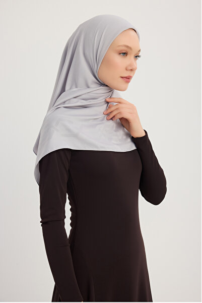 Wafa A0622 Ματ Σατέν Φουλάρι Ζακάρ 100x100cm - Ασημί