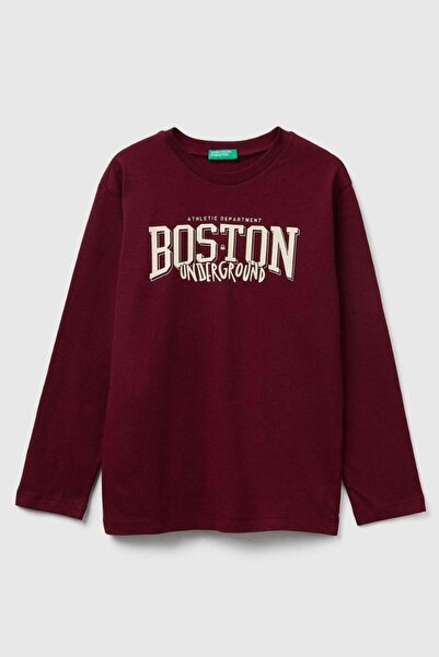 United Colors of Benetton Μπλουζάκι με μακριά μανίκια για αγόρια 3JERC10QO-25...