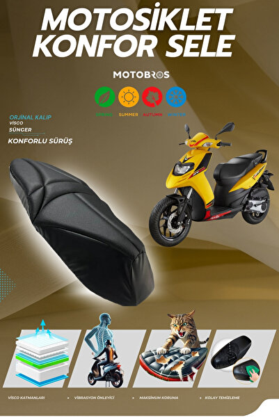 Motobros Aprill SR 125 Husă de șa confortabilă din spumă viscoelastică Husă d...