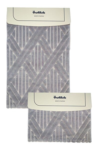 Özdilek Cotton Toilet Set - Gray