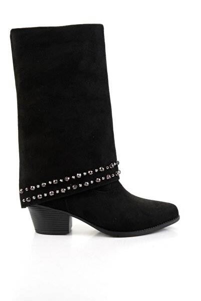 Bambi Siyah Kadın Çizme K03671102972