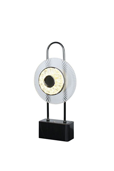 Cristalin Aydınlatma Platinum Decorative Lux Table Lamp with Marble Base