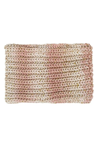 SHOPIENS Circular Knitted Scarf Degrade with Sequins for Girls, Nude Beige