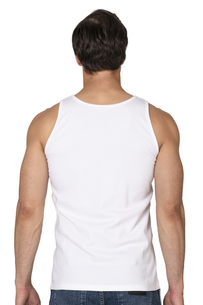 ÖZKAN underwear Özkan 12423 Men's 97% Cotton Camisole Ribbed Thick Strap Combed Cotton Undershirt Flexible Soft