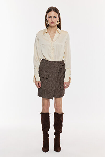 NAGRADA Kuşaklı Cepli Mini Elbise