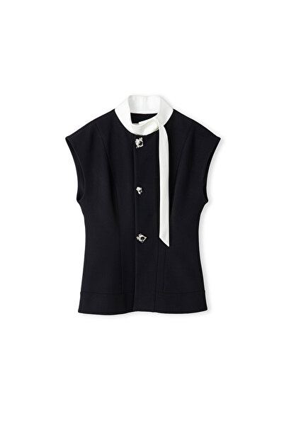 İpekyol Colorblock Vest with Metal Buttons