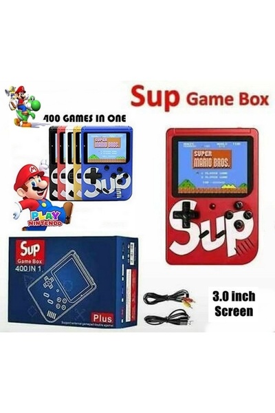 FOXMAG24 Consolă de jocuri retro portabilă cu 400 de jocuri preinstalate, SUP nostalgic