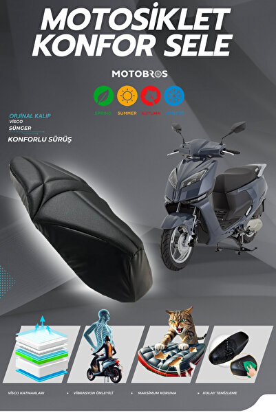 Motobros MONDİAL LAVİNİA 125 Husă de șa confortabilă din spumă viscoelastică