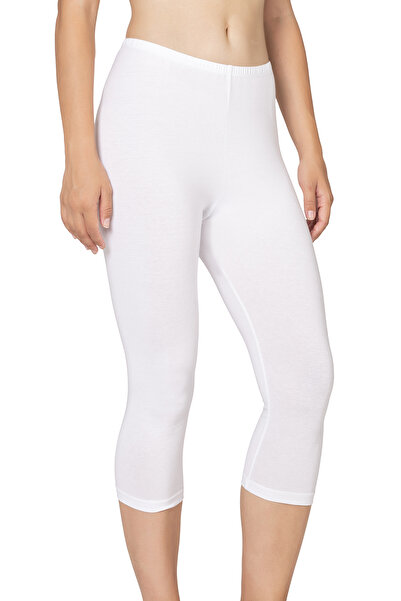 ÖZKAN underwear Özkan 27778 Women's Premium Fabric Modal Cotton Below-Knee Straight Capri Leggings Flexible Comfortable Soft