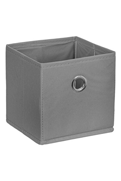 SHOPIENS Textile Storage Box, Gray, 15x15x15 cm, MYONNA IT & E-COMMERCE