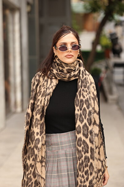 Jack Ferrero Örme kumaş Düz kesim Püsküllü bitiş Yumuşak Dokulu Kadın Atkı Şa...