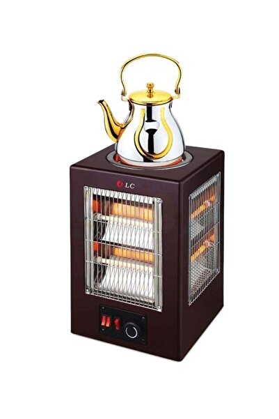DLC wooden rectangular heater with hot plate - electric - 2000 W DLC-R5842 multicolor
