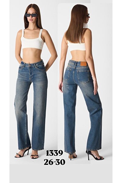 Pantastic Jeans جينز نسائي واسع الساق من الليكرا من Whats'up