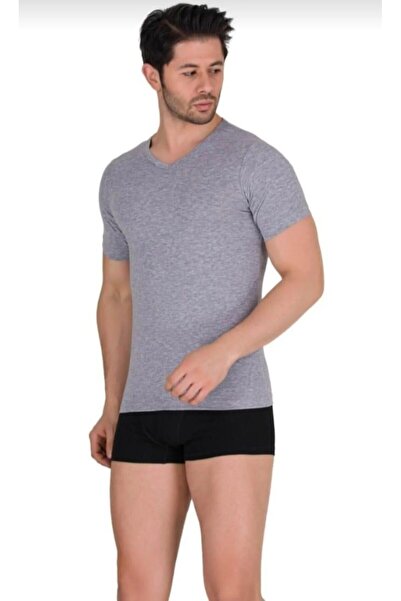 Berrak 1027 ЧОЛОВІЧИЙ КОРОТКИЙ РУКАВ V-ВИРІЗ ЕЛАСТАНОВИЙ ФУТБОЛКА 6 ШТУК