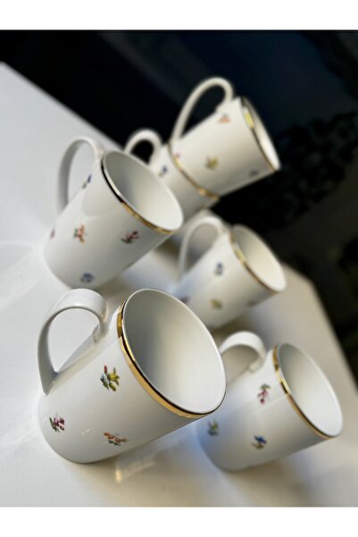 hediye Esterhomedecor Set of 6 Czechoslovakian Porcelain Mugs