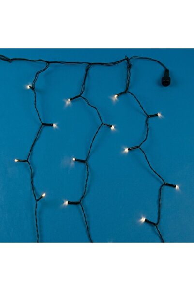 SHOPIENS Lumini LED de Crăciun tip perdea - 200 LED-uri, 5,1 m, alb cald, cab...