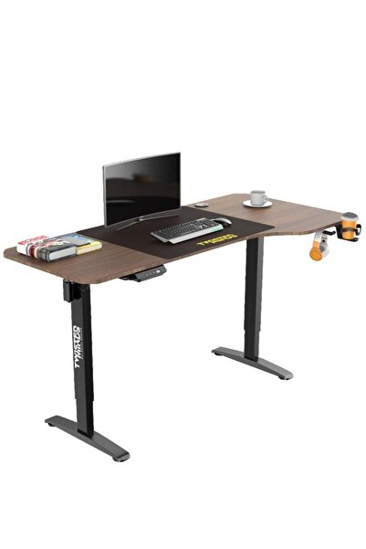Twisted Minds T Shaped Electric Gaming Desk, Height Adjustable - top 80cm*2pcs | TM-T-9085-R