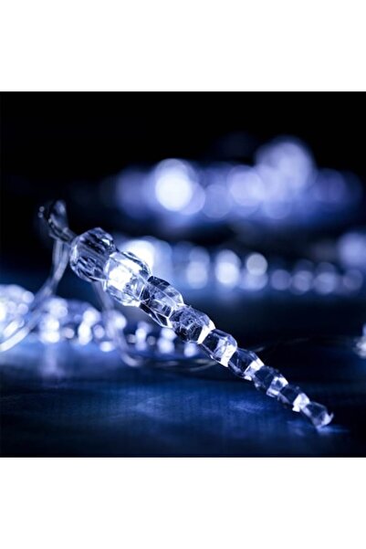 ANTBRO Șir luminos cu LED-uri de Crăciun, țurțuri, 10 becuri, necesită bateri...