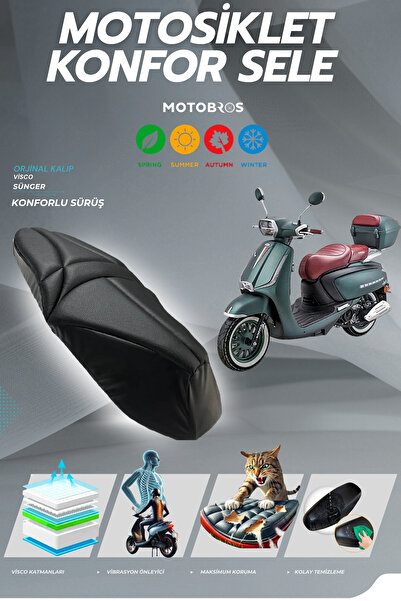 Motobros ARORA MOJİTO 50 - PRO - PRO S Konfor Sele Visco Sünger Sele Kılıfı S...